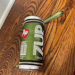 anya hindmarch 7up metallic clutch/purse, designer